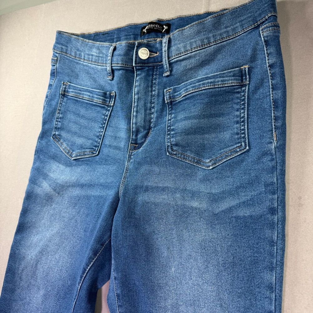 Nanette Lepore Jeans Womens 12 Belle High Rise Skinny Denim Ankle Patch Pockets - Picture 2 of 11